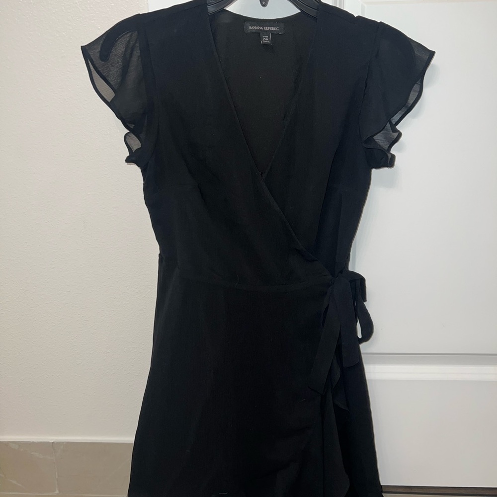 Banana republic Black Wrap Dress